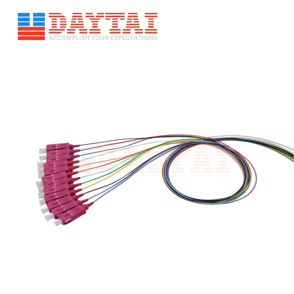 12 Standard Color Multi-Mode Sc Fiber Optic Pigtail or Patch Cord Optical Pigtail